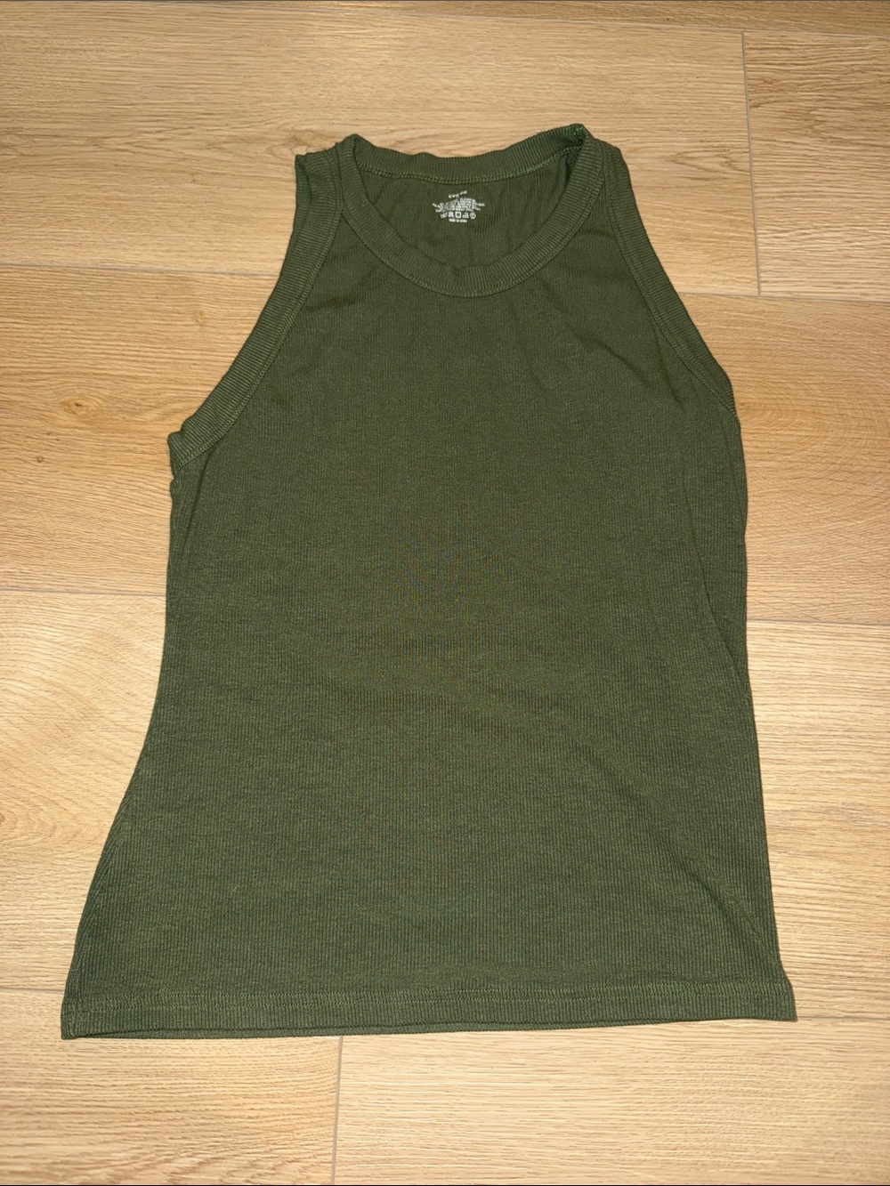 Slim Ribbed Olive Green Tank Top - Sleeveless Knit
